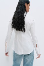 Tapered-Waist Shirt with Shoulder Pads