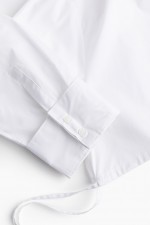 Cropped Drawstring-detail Shirt